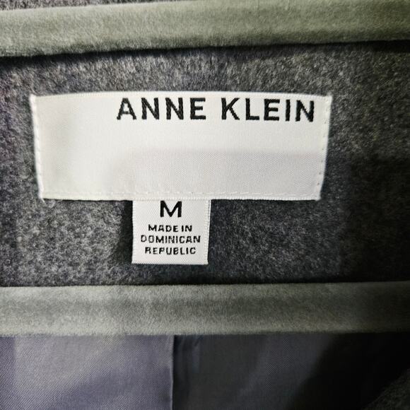 Anne Klein Women's Size S Longline Peacoat Gray Wool Blend Fall Academia NWT - Picture 5 of 7